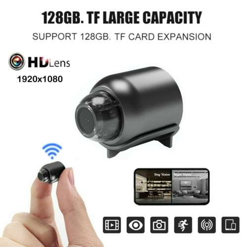 Miniature WiFi Spy HD Camera. Portable with Night Vision, Motion Sensor and more Collections allowed
