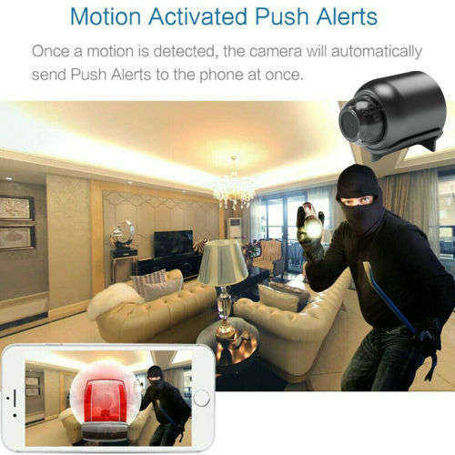 Miniature WiFi Spy HD Camera. Portable with Night Vision, Motion Sensor and more Collections allowed