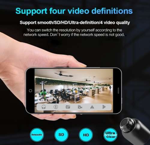 Miniature WiFi Spy HD Camera. Portable with Night Vision, Motion Sensor and more Collections allowed