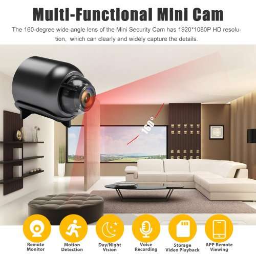 Mini WiFi Spy HD Camera. Portable with Night Vision, Motion Sensor and more Collections allowed