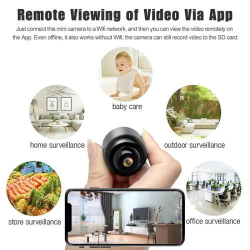 Mini WiFi Spy HD Camera. Portable with Night Vision, Motion Sensor and more Collections allowed
