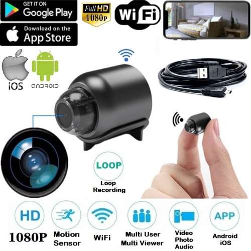 Mini WiFi Spy HD Camera. Portable with Night Vision, Motion Sensor and more Collections allowed