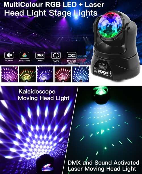 Professional Disco Moving Head Light DMX512 Stage Light, DJ Party Light. Collections are allowed.