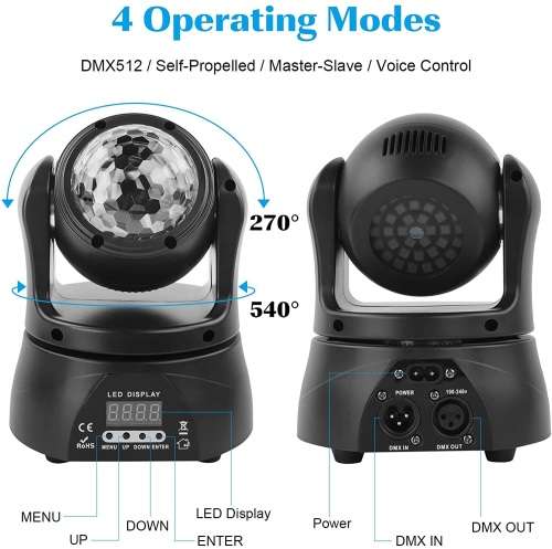 Professional Disco Moving Head Light DMX512 Stage Light, DJ Party Light. Collections are allowed.