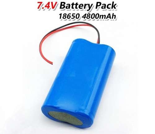 Rechargeable 18650 Battery Twin Pack 7.4V 2-Cells Pack Light Duty Applications. Collections Allowed.