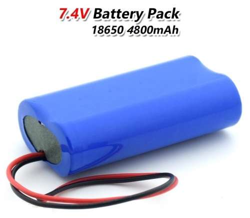 Rechargeable 18650 Battery Twin Pack 7.4V 2-Cells Pack Light Duty Applications. Collections Allowed.
