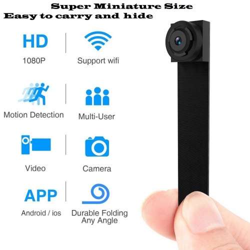 Wearable Mini WiFi Spy Camera HD Video Recorder, Motion Sensor Plus Much More. Collections Allowed.