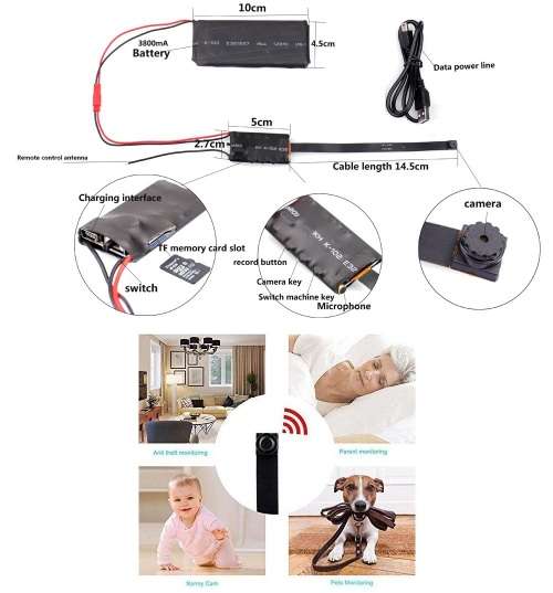 Wearable Mini WiFi Spy Camera HD Video Recorder, Motion Sensor Plus Much More. Collections Allowed.