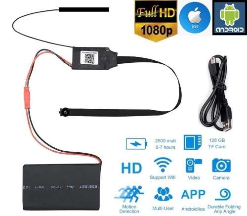 Wearable Mini WiFi Spy Camera HD Video Recorder, Motion Sensor Plus Much More. Collections Allowed.