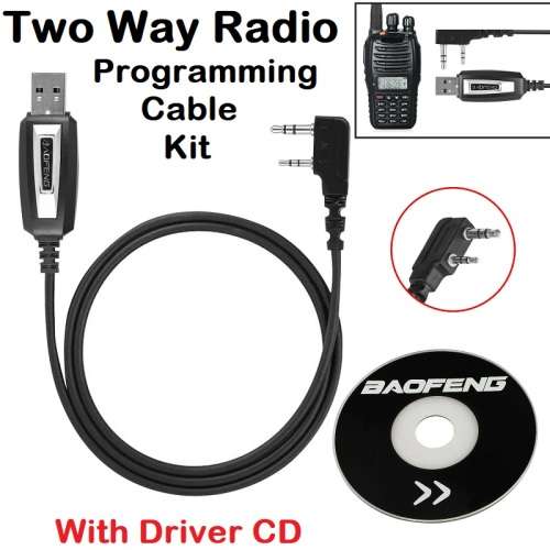 Two-Way Walkie Talkie Radios, 2-Way Transceivers USB Programming Cable plus CD. Collections Allowed.