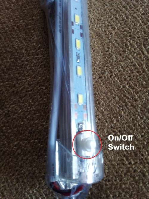 Aluminium Rigid LED Strip Light: 12Volts Lamp With On/Off Switch. Collections Are Allowed.