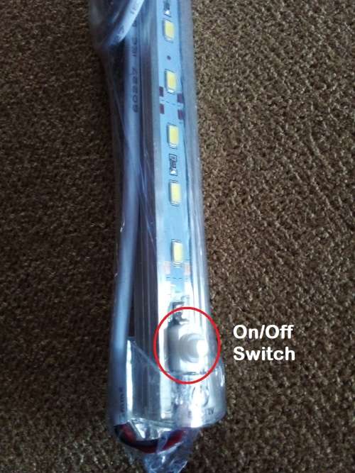 Aluminium Rigid LED Strip Light: 12Volts Lamp With On/Off Switch. Collections Are Allowed.