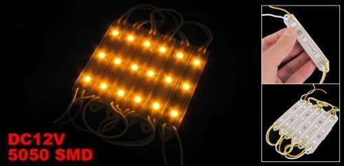 LED Light Modules: Waterproof Triple SMD5050 in Orange Colour 12V. Collections Are Allowed.