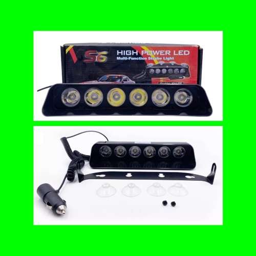 GREEN LED Windscreen Vehicle Strobe Dashboard Light Long 6LED Version. Collections Are Allowed.