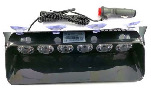 GREEN LED Windscreen Vehicle Strobe Dashboard Light Long 6LED Version. Collections Are Allowed.