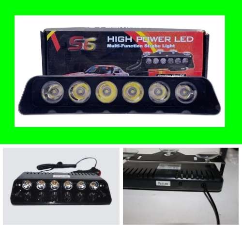 GREEN LED Windscreen Vehicle Strobe Dashboard Light Long 6LED Version. Collections Are Allowed.