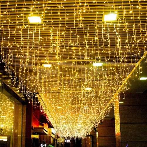 Warm White LED Decorative Fairy Curtain Lights Waterproof 220V AC. Collections are allowed.