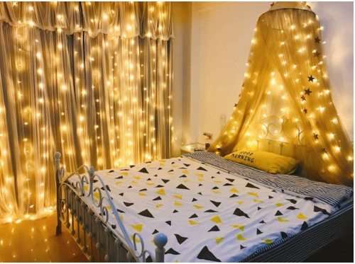 Warm White LED Decorative Fairy Curtain Lights Waterproof 220V AC. Collections are allowed.
