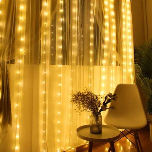 Warm White LED Decorative Fairy Curtain Lights Waterproof 220V AC. Collections are allowed.