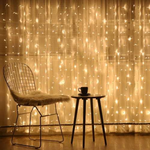 Warm White LED Decorative Fairy Curtain Lights Waterproof 220V AC. Collections are allowed.