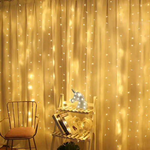 Warm White LED Decorative Fairy Curtain Lights Waterproof 220V AC. Collections are allowed.