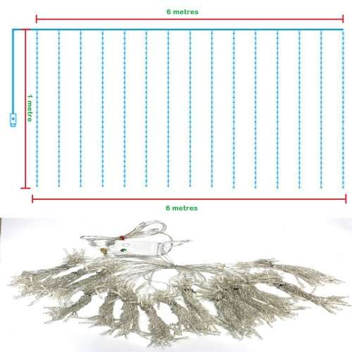 LED Decorative Fairy Curtain Lights Waterproof 220V AC in Cool White. Collections are allowed.