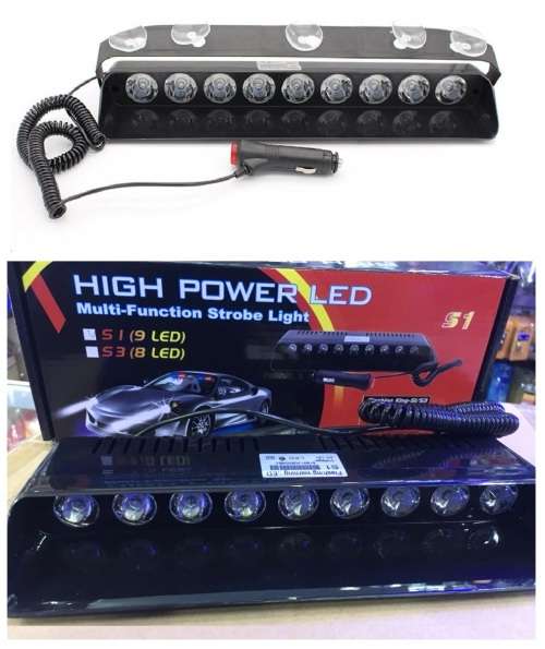 LED Windscreen Vehicle Strobe Dashboard Light Long 9LED Version. Collections are allowed.