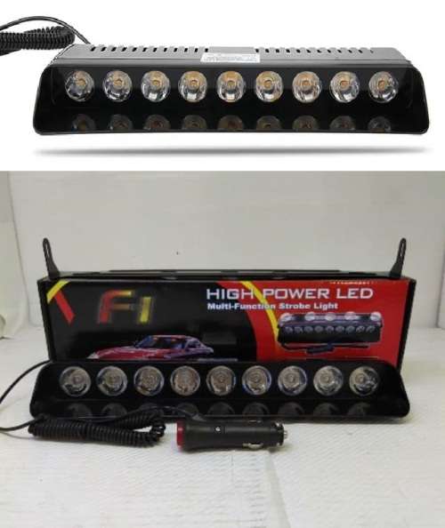 LED Windscreen Vehicle Strobe Dashboard Light Long 9LED Version. Collections are allowed.