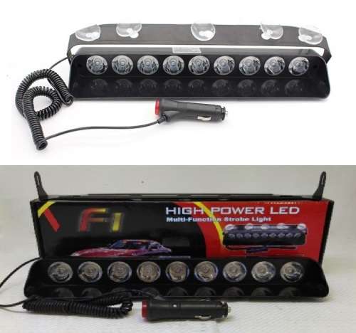 LED Windscreen Vehicle Strobe Dashboard Light Long 9LED Version. Collections are allowed.