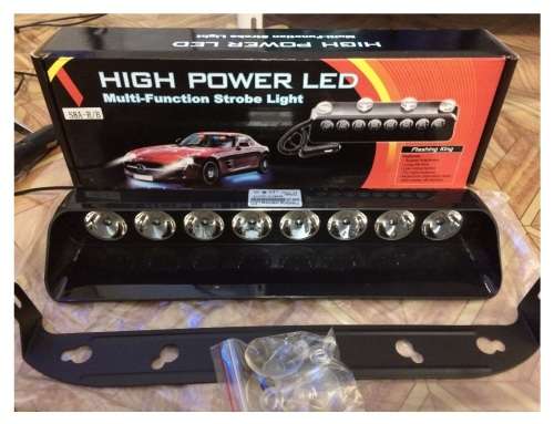 LED Windscreen Vehicle Strobe Dashboard Light Long 9LED Version. Collections are allowed.