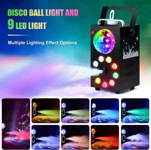 Professional Smoke Fog Machine with MultiColour RGB LEDs, Rotating Light Ball. Collections allowed