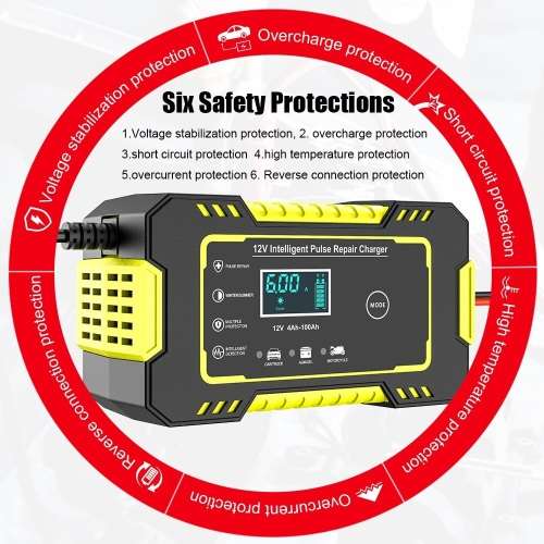 Automatic Battery Charger 12V 6A Smart Pulse Repair LCD Battery Charger. Collections are allowed