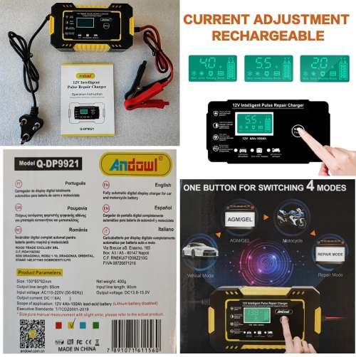 Automatic Battery Charger 12V 6A Smart Pulse Repair LCD Battery Charger. Collections are allowed