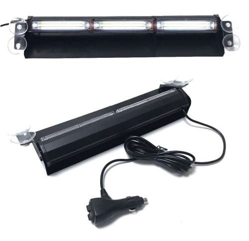 Very Long White COB LED Windscreen Dashboard Vehicle Flash Strobe Dash Light Bar.Collections Allowed