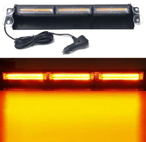 Amber COB LED Windscreen Dashboard Vehicle Flash Strobe Very Long Dash Light Bar.Collections Allowed