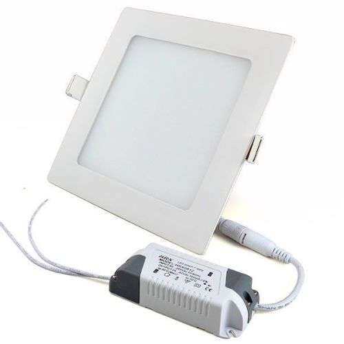 LED Ceiling Light: Square Panel Complete with Fittings and Driver/PSU 18W. Collections are allowed