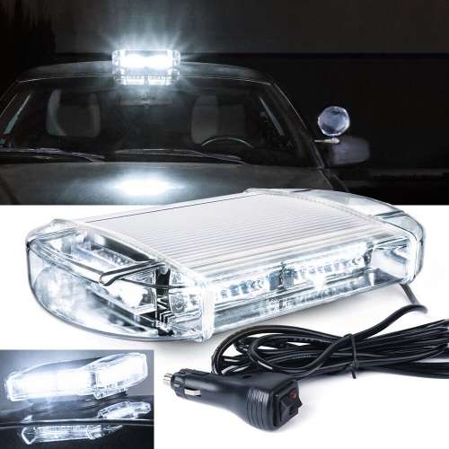 Magnetic Mount Cool White COB LED Strobe Flash Vehicle Roof Top Light Bar. Collections Are Allowed.