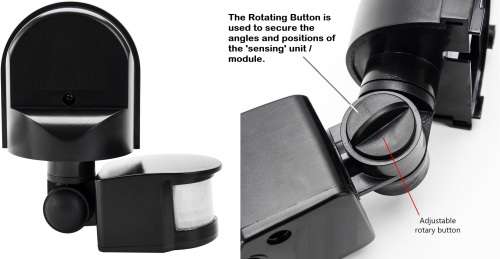 PIR Motion Sensor Detector Switch with a Junction Box, 180° Adjustable, 12Volts. Collections Allowed