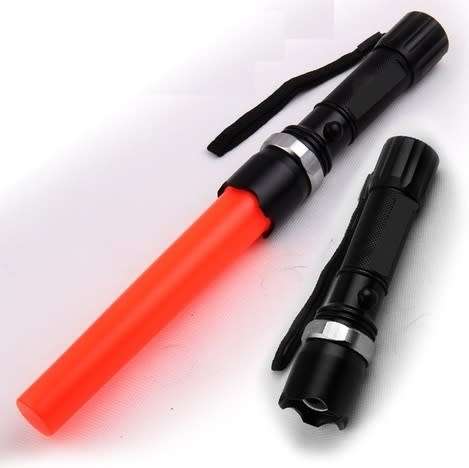 Hand-Held Rechargeable LED Traffic Safety Wand Signal Light and Torch. Collections Are Allowed.