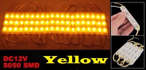 LED Light Modules: Waterproof Triple SMD5050 in Yellow Colour. Collections Are Allowed.