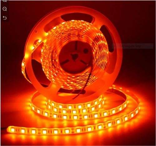 Orange LED Strip Lights: 5 Metres 12Volts Waterproof in Orange Colour. Collections are allowed.