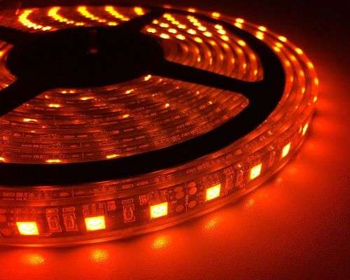 Orange LED Strip Lights: 5 Metres 12Volts Waterproof in Orange Colour. Collections are allowed.