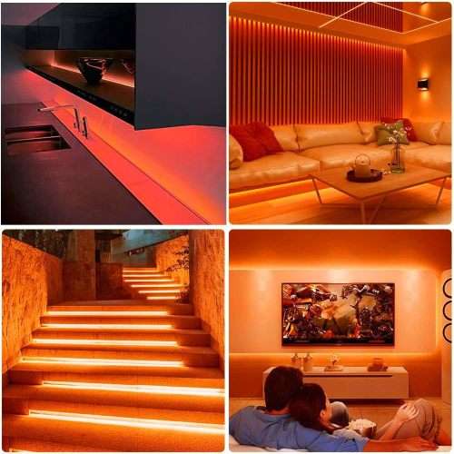 Orange LED Strip Lights: 5 Metres 12Volts Waterproof in Orange Colour. Collections are allowed.