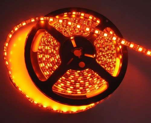 Orange LED Strip Lights: 5 Metres 12Volts Waterproof in Orange Colour. Collections are allowed.