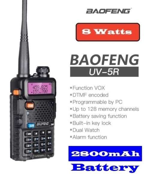 BAOFENG UV-5R Walkie Talkie VHF UHF Dual Band 8W Handheld Two Way Radio. Collections Allowed.