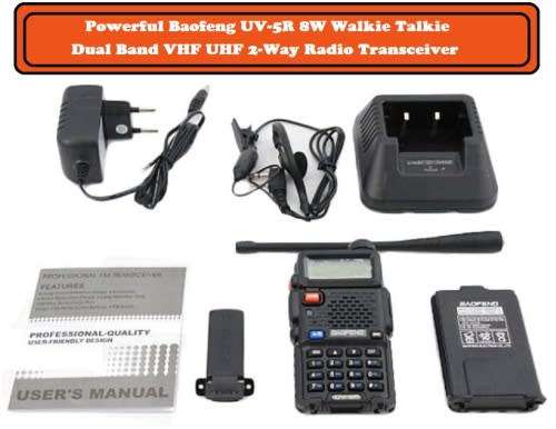 BAOFENG UV-5R Walkie Talkie VHF UHF Dual Band 8W Handheld Two Way Radio. Collections Allowed.