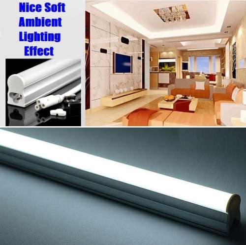 LED Integrated T5 Tube Lights 220V Frosted Cover with Mounting Accessories. Collections Are Allowed.