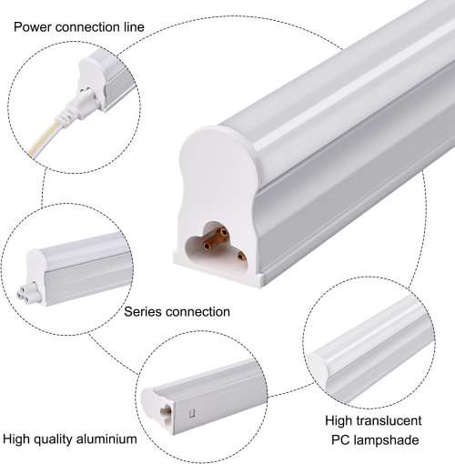 LED Integrated T5 Tube Lights 220V Frosted Cover with Mounting Accessories. Collections Are Allowed.
