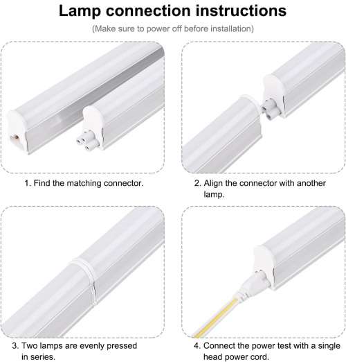 LED Integrated T5 Tube Lights 220V Frosted Cover with Mounting Accessories. Collections Are Allowed.