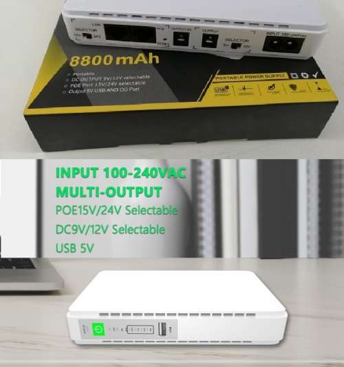 Mini UPS 8800mAh Portable Uninterruptible Power Supply Battery Back-Up. Collections Are Allowed.